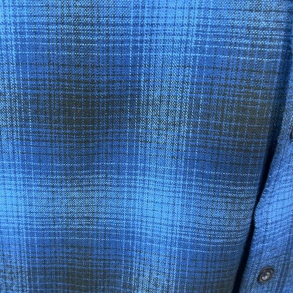 Men's Pendleton long sleeve blue plaid button down Mason shirt cotton medium - Picture 6 of 9
